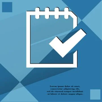 Notepad paper Documents. Flat modern web design on a flat geometric abstract bac Illustrazione stock