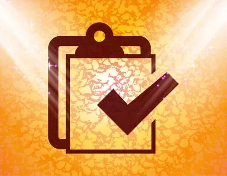 Notepad paper Documents icon flat design with abstract background Illustrazione stock