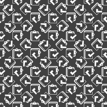 Notepad paper Documents web icon. flat design. Seamless pattern. 스톡 일러스트