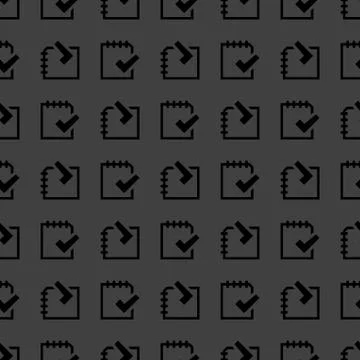 Notepad paper Documents web icon. flat design. Seamless pattern. Illustrazione stock