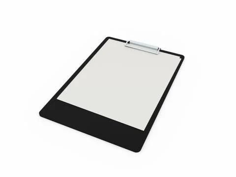 Notepad with paper on white background Stock Illustration
