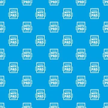 Notepad pattern vector seamless blue Illustrazione stock
