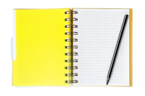 Notepad with pen on it Foto stock