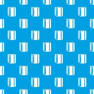 Notepad pencil pattern vector seamless blue イラスト素材