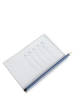 Notepad with pencil Stock Photos