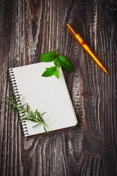 Notepad for recipes Stock Photos