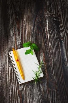 Notepad for recipes Stock Photos