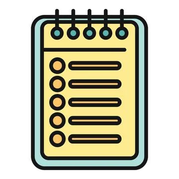Notepad representing a to do list for planning and organization 库存插图