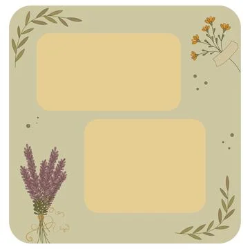 Notepad sheet with floral design Stock Illustration