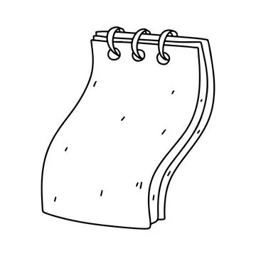 Notepad sheets. Hand drawn doodle style. Vector illustration isolated on wh.. Stock Illustration