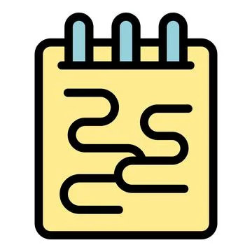 Notepad showing abstract route or planning strategy Illustrazione stock