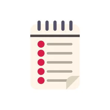 Notepad showing check marks representing completed tasks Stock Illustration