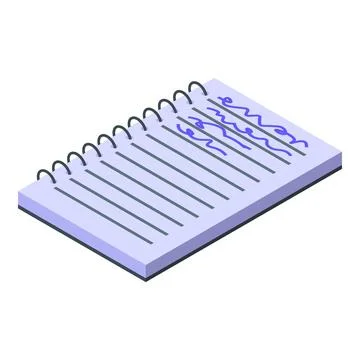 Notepad showing handwritten notes for creative project management Illustrazione stock