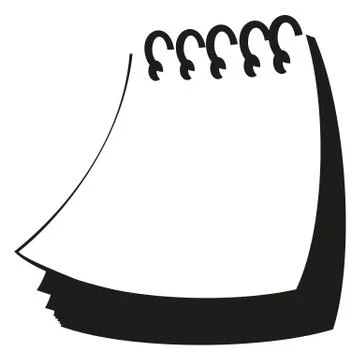 Notepad silhouette Stock Illustration