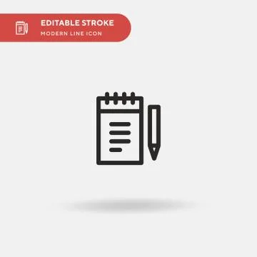Notepad Simple vector icon. Illustration symbol design template for web mobil イラスト素材