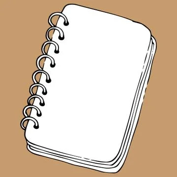 Notepad, sketchbook icon. Vector illustration of a notebook for drawing, sket Stock Illustration