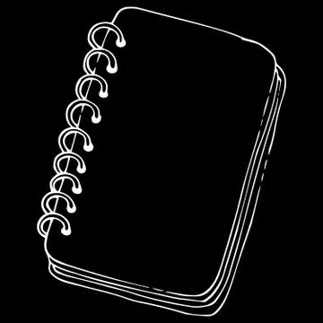 Notepad, sketchbook icon. Vector illustration of a notebook for drawing, sket イラスト素材