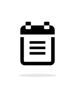 Notepad with spiral icon on white background. 스톡 일러스트