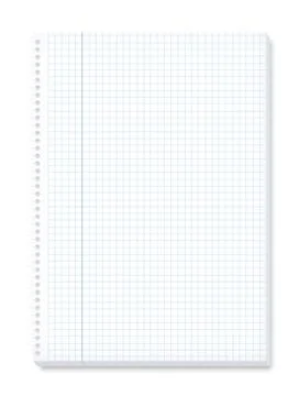 Notepad Squared Paper Spiral Binding イラスト素材