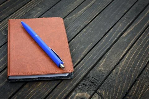 Notepad on table Stock Photos