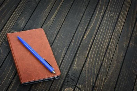 Notepad on table Stock Photos