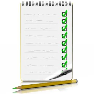Notepad Text Pen Illustrazione stock