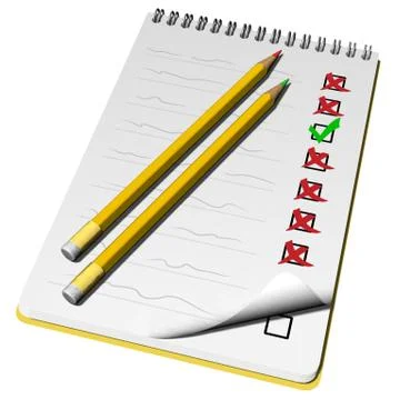 Notepad Text Pen Illustrazione stock