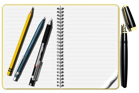 Notepad Text Pen イラスト素材