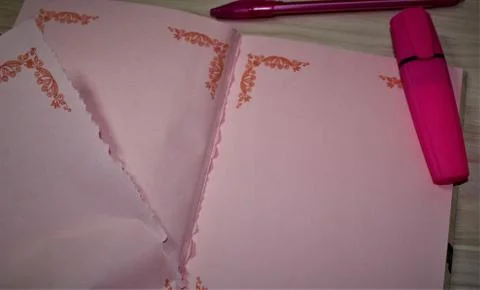 Notepad with a torn sheet Stock Photos
