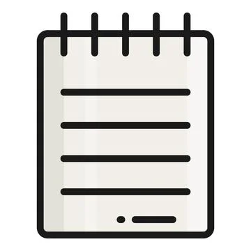 Notepad vector flat icon, school and education icon. 스톡 일러스트