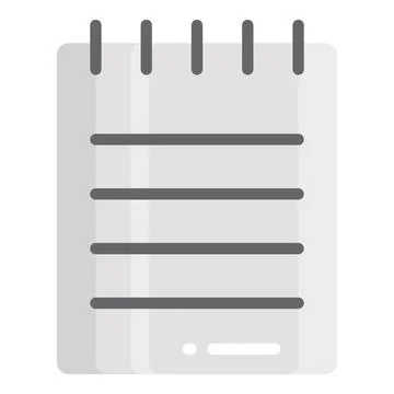 Notepad vector flat icon, school and education icon. Illustrazione stock