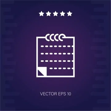 Notepad vector icon Stock Illustration