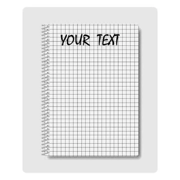 Notepad, vector illustration. Illustrazione stock