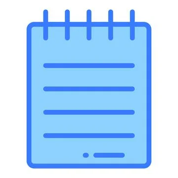 Notepad vector line icon, school and education icon. Stockillustratie