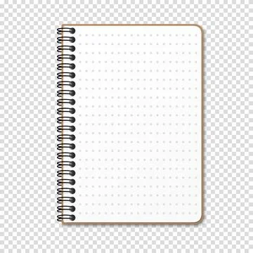 Notepad with a vertical spring spiral. Notebook with a dotted sheet. Vector i イラスト素材