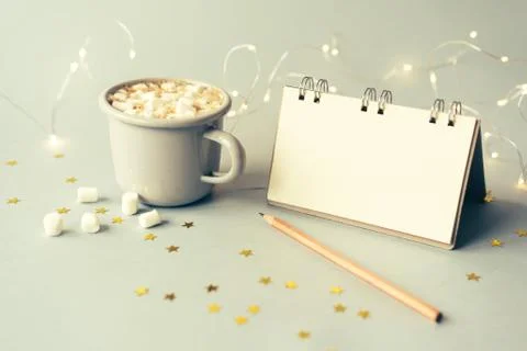 Notepad for the wish list Stock Photos