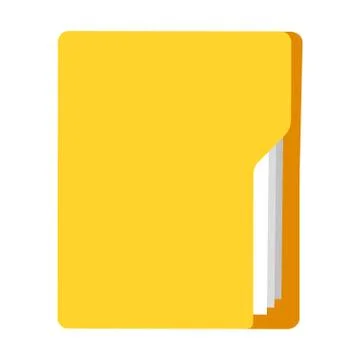 Notepad in yellow plastic cover vector icon flat isolated Stock Illustration