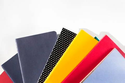 Notepads on white background Foto stock