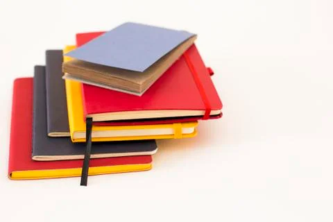 Notepads on white background Stock Photos