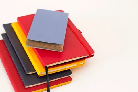 Notepads on white background Stock Photos
