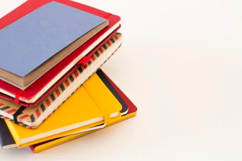 Notepads on white background Stock Photos