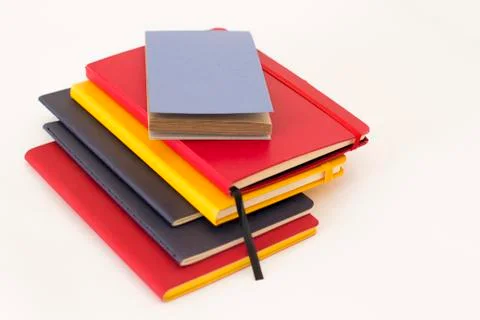 Notepads on white background Stock Photos