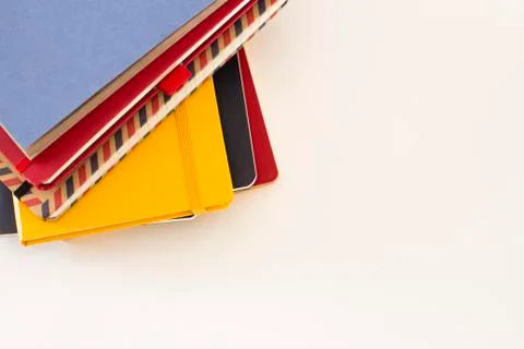 Notepads on white background Stock Photos