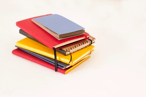 Notepads on white background Stock Photos