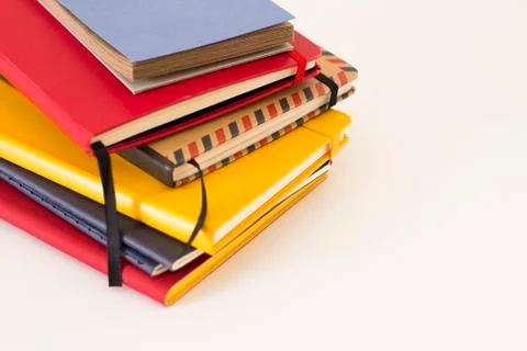 Notepads on white background Foto stock