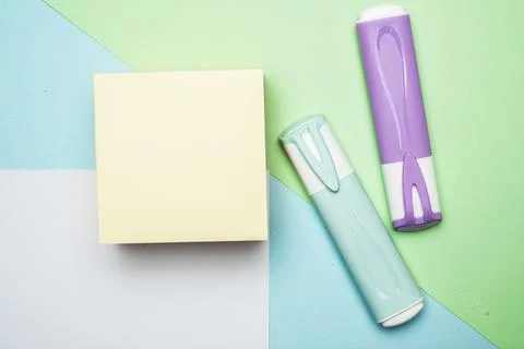 Notepaper with marker Foto stock