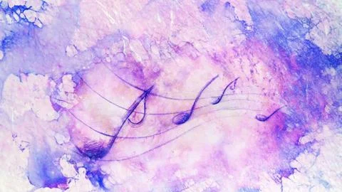 Notes and note lines, music theme and abstract background. Illustrazione stock