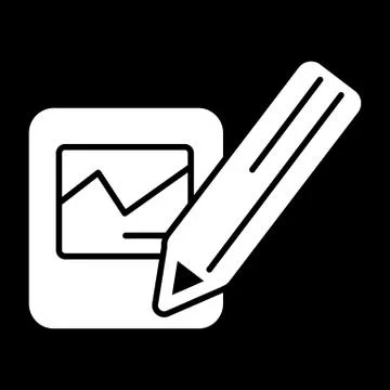 Notes and pan vector icon. Black and white note illustration. Solid linear Illustrazione stock