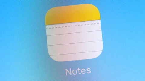 Notes App Icon Launching On Smartphone Screen Stock Footage 77579456