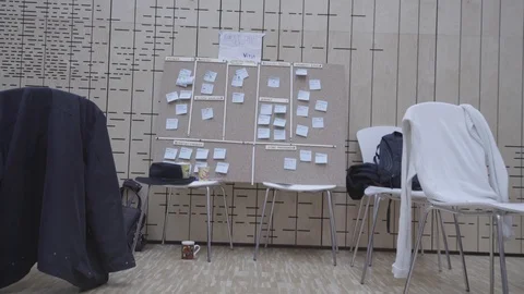 Notes on a board Stock-Footage 92310696